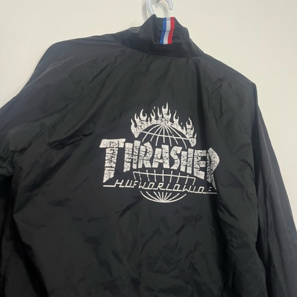 Huf X Thrasher Coaches Jacket Black - Picture 6 of 9